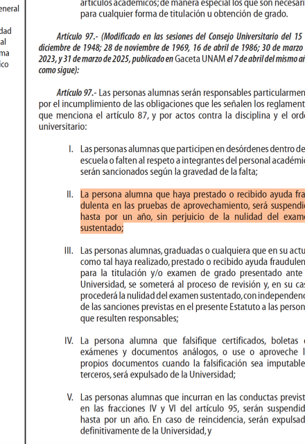 El estatuto de la UNAM aún no tipifica el uso de la IA.