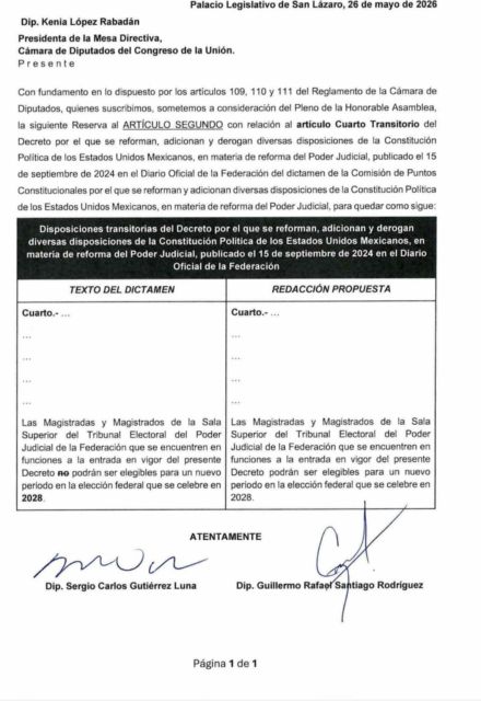 La propuesta del diputado morenista.