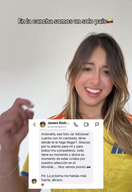 James apagó el fuego luego de la polémica con Antonella Petro