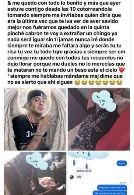 Mensaje con el que fue despedido un sujeto que murió durante un asalto a una tienda de abarrotes
