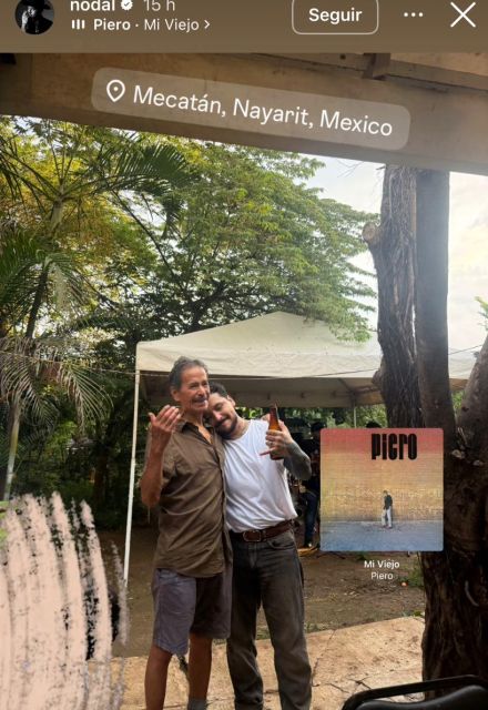 Christian Nodal y su abuelo materno