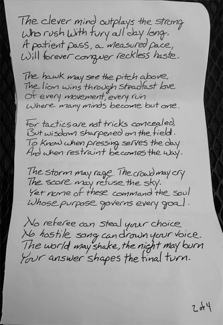Segunda parte del poema del conductor Michael Chandler