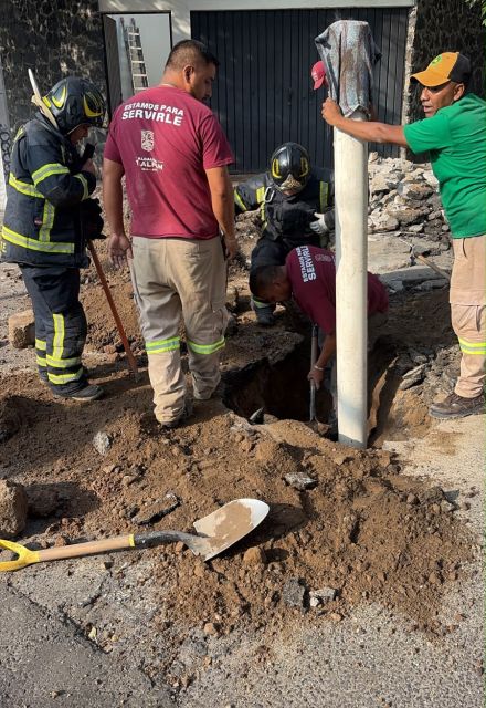 Para detener la fuga se realizó una reparación provisional