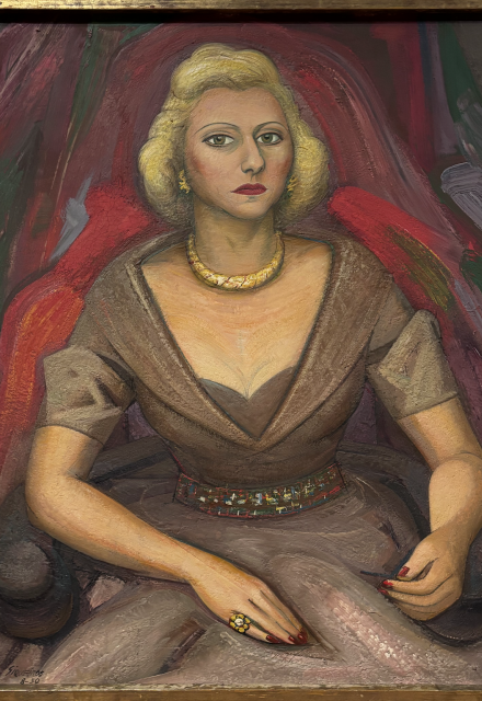 Retrato de Natasha Gelman, de David Alfaro Siqueiros, una de las 30 obras de la Colección Gelman Santander que cuentan con Declaratoria de Monumento Artístico.