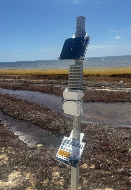 Sensores para el sulfuro de hidrógeno, un gas altamente tóxico, fueron instalados en la playa.