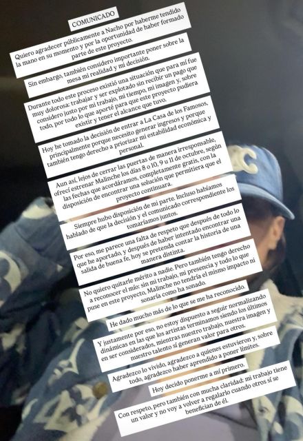 Gala Montes emite comunicado tras su salida de Malinche.
