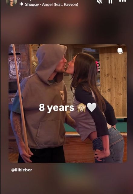 Hailey Bieber compartió una historia en su Instagram