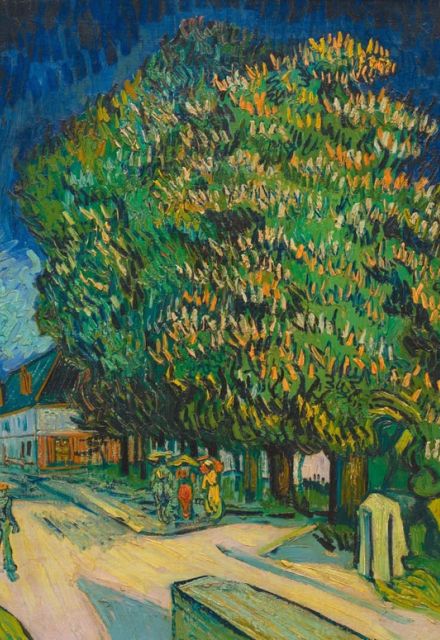 Châtaignier en fleurs roses et blanches de Vincent Van Gogh