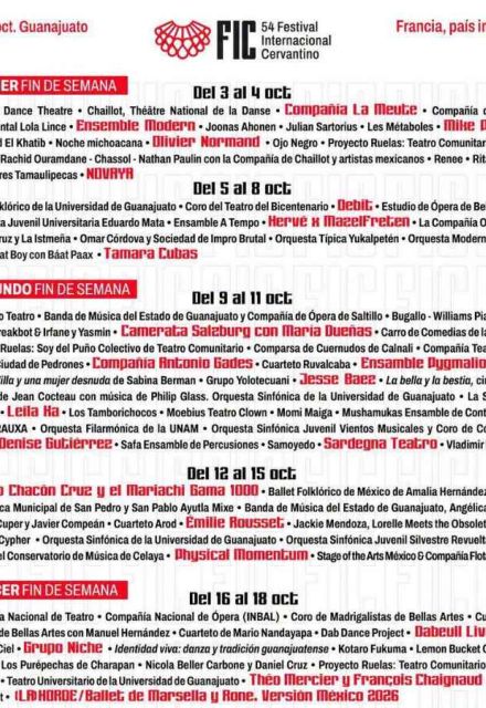 Festival Cervantino 2026