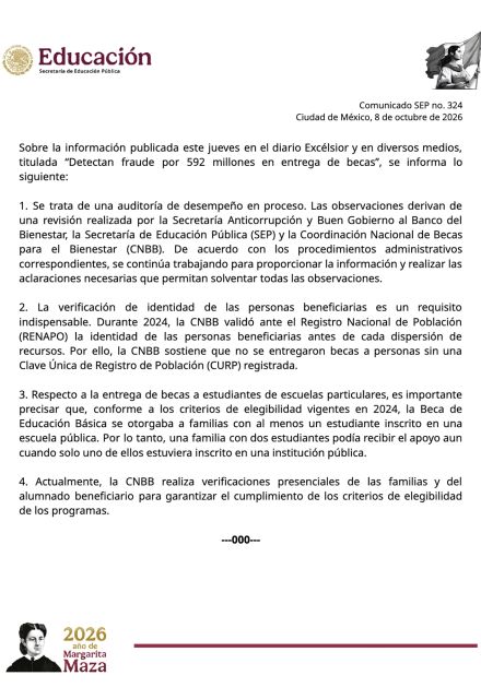 comunicado sep