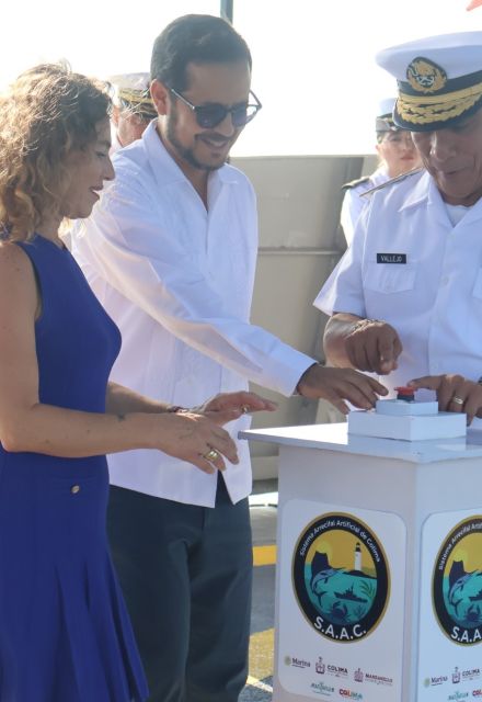 : El ex buque ARM “Cora” fue hundido frente a Punta Juluapan para integrarse al Sistema Arrecifal Artificial de Colima y convertirse en un nuevo hábitat para especies marinas.