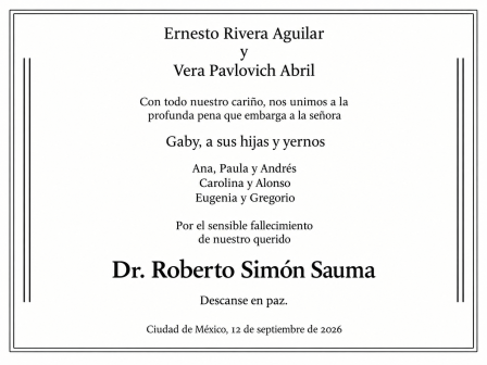 Esquela 12 de septiembre del 2026