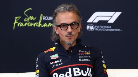 Laurent Mekies en su primera conferencia como jefe de Red Bull (Reuters)