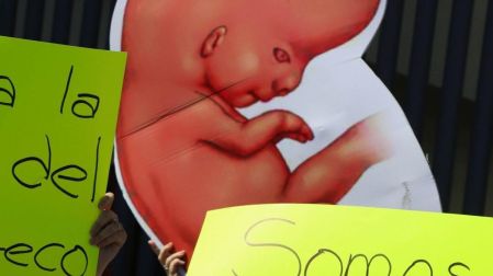 Protesta sobre el aborto