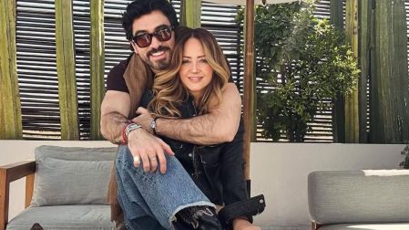 Andrea Legarreta y Erik Rubín reaparecen con sus nuevas parejas en evento de su hija Mía