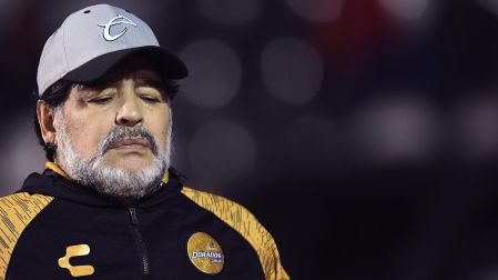 Diego Armando Maradona fue entrenador en México del equipo de los Dorados.