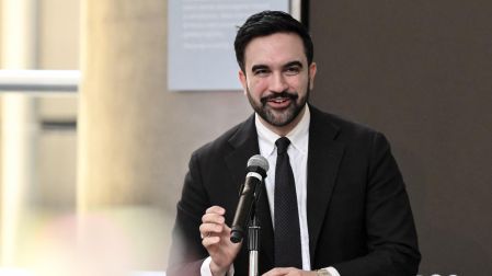 El alcalde de Nueva York Zohran Mamdani en un evento del Mundial 2026.