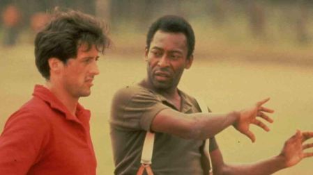 Pelé y Sylvester Stallone en Escape a la victoria