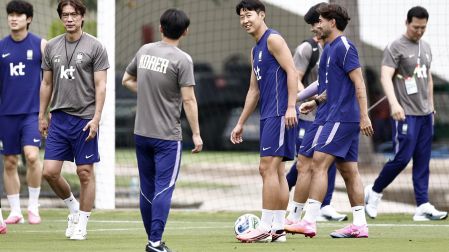 El combinado de Corea del Sur, durante su entrenamiento en Verde Valle, en Zapopan.