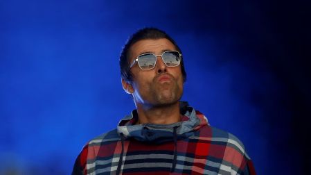 Liam Gallagher en una presentación de Oasis.