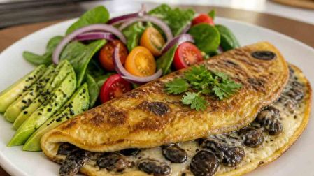 Receta de omelette de huitlacoche