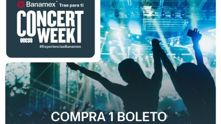 Concert Week 2026 ofrece boletos al 2x1 para más de 150 conciertos.