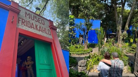 El artista compartió fotografías frente a los emblemáticos muros azules de la Casa Azul y recibió una ola de cariño de sus fans mexicanos.