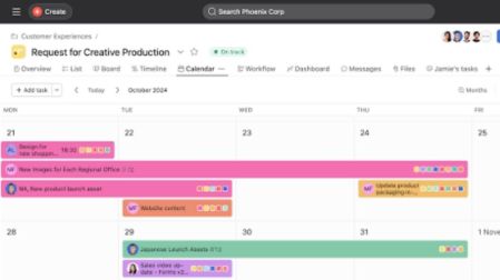Asana permite administrar proyectos y pendientes de equipos remotos.