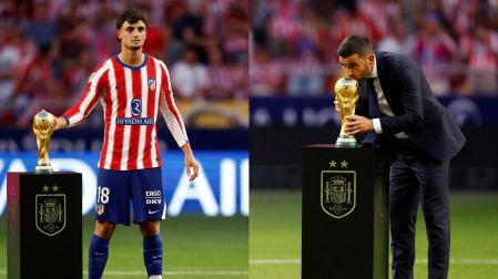 David Villa también fue protagonista en el homenaje
