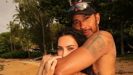 Kim Kardashian y Lewis Hamilton de vacaciones.