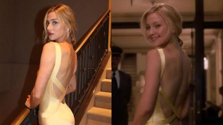 Lili Reinhart sorprendió con un vestido vintage inspirado en el inolvidable diseño que Kate Hudson llevó en 2003.