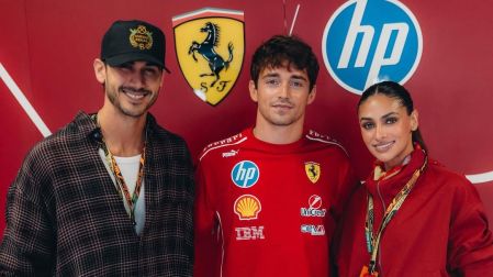 Los actores pudieron conocer al piloto de la F1