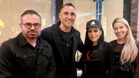 Maribel Guardia con Keylor Navas.