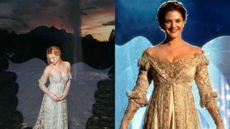 La actriz sorprendió con un diseño de Rodarte hecho a medida que recrea la esencia romántica del vestuario de Por siempre Cenicienta.