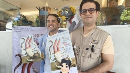 Lorenzo Portillo Armendáriz y David Aarón Estrada son los fundadores de la compañía Merequetengue Artes Vivas y directores de este espacio titiritero.