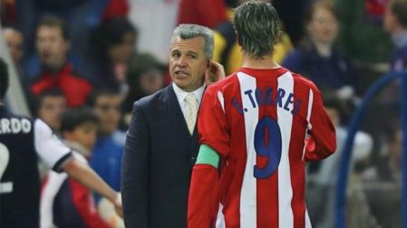 El Vasco Aguirre en su paso por el Atlético de Madrid