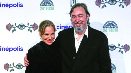 Daniela Michel y Cuauhtémoc Cárdenas Batel, directora y vicepresidente del FICM.
