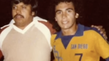 Hugo en 1978 con el uniforme del San Diego Sockers