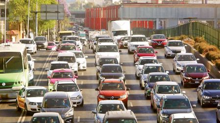 Calzada de Tlalpan en hora pico
