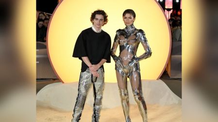 Timothée Chalamet y Zendaya asistieron a la premiere mundial de "Dune 2". Foto: X