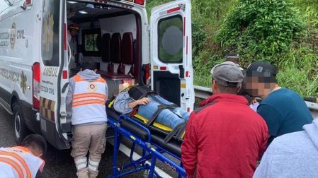Accidente sobre la carretera Ocozocoautla- Las Choapas, en Chiapas