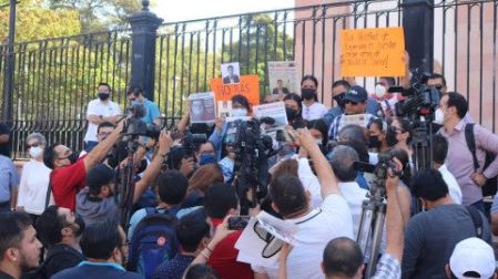 Protesta por el periodista asesinado