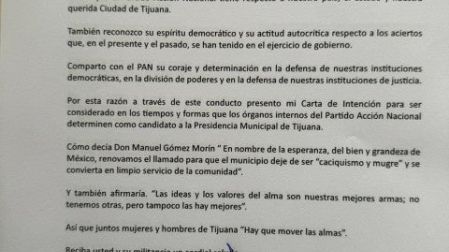 carta intención de Capella