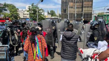 Bloqueo hoy en Insurgentes y Reforma.