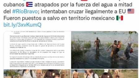 Rescatan a mujer cubana y a su hijo; intentaban cruzar el Río Bravo