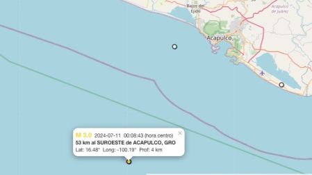 Sismo hoy 11 de julio de 2024 en Acapulco, Guerrero