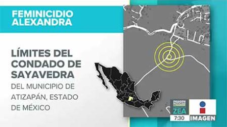 Mapa con la ubicación donde encontraron a Alexandra