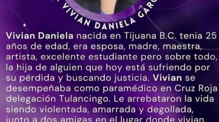 Exigen justicia por artero feminicidio de Vivian. (Emmanuel Rincón)