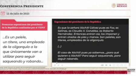 Fragmento de la mañanera de este lunes 7 de agosto de 2023. (Captura de imagen)