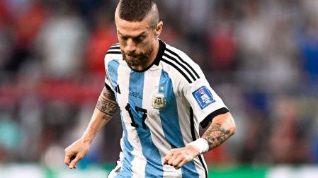 Alejandro 'Papu' Gómez jugando con la selección de Argentina